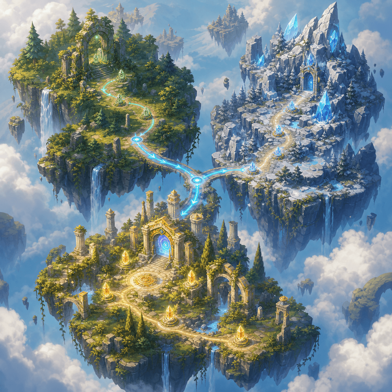 Worlds that are built to be explored so players want to move forward.